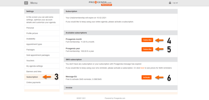 FAQ Subscription 1