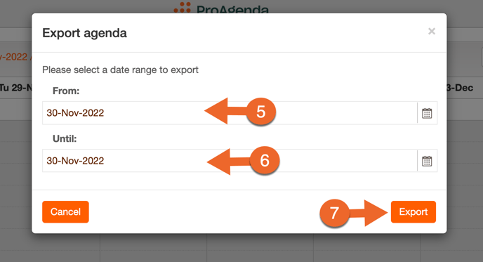 FAQ exporting agenda 3