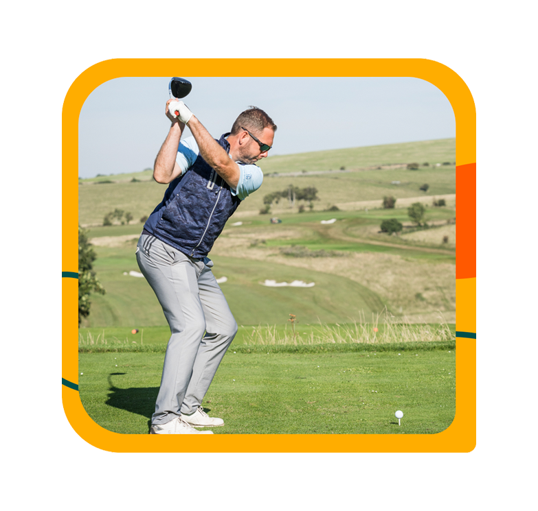 ProAgenda user Chris McDonnell at the tee box